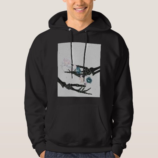 開花するボーン#2 - 2本の手 パーカ (正面)