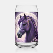 "開花する夢: 紫の花の幻想の馬" ガラス缶 (裏面)