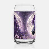 "開花する夢: 紫の花の幻想の馬" ガラス缶 (左)