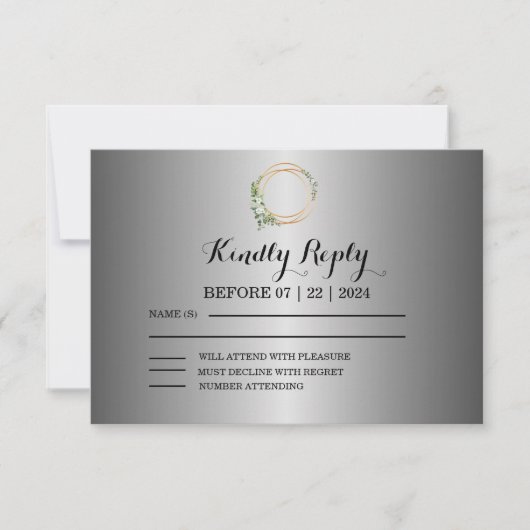 開花する愛: RSVP カード (正面)