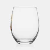 開花する月の中のドイツの羊飼い ステムなしワイングラス (左)