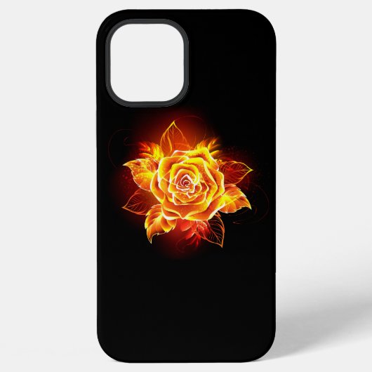 開花する火の薔薇 iPhoneケース (裏面)