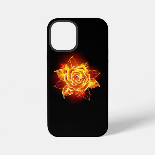 開花する火の薔薇 iPhoneケース (裏面)