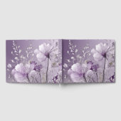 開花する紫の花のAIアート ゲストブック (全面)