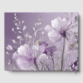 開花する紫の花のAIアート ゲストブック (裏面)