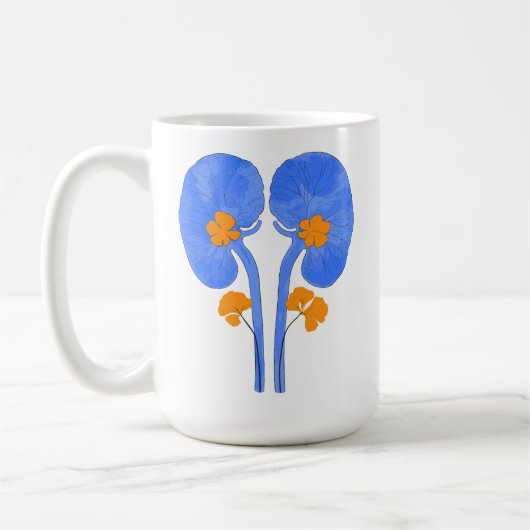 開花する腎臓 コーヒーマグカップ (左)