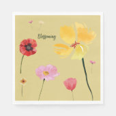 開花する スタンダードランチョンナプキン (正面)