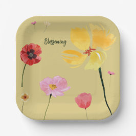 開花する ペーパープレート