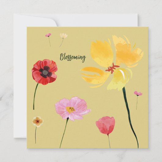 開花する 招待状 (正面)