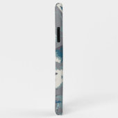 開花つる植物グレーブルークリームフローラプリント Case-Mate iPhoneケース (裏面/右)