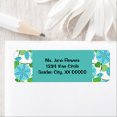 開花つる植物抽象芸術レトロ ラベル (インサイチュ)