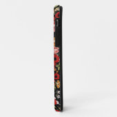 開花では、スカルを搭載するレトロの花パターン Case-Mate iPhoneケース (裏面/左)