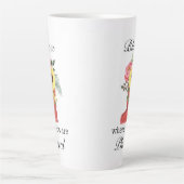 開花で接地するフローラやる気を起こさせる カフェラテマグ (正面)