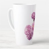 開花とグレース – エレガントバラデザイン カフェラテマグ (左アングル)