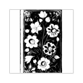 「開花とスタンプ」 ラバースタンプ (インプリント)