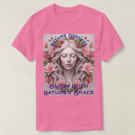 開花とネイチャーズグレースポートレートTシャツ Tシャツ