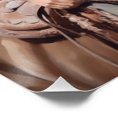 開花とハードル：女性のカーボーイウォールアート ポスター (コーナー)