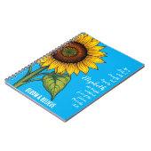 開花と信じ | カスタムひまわり ノートブック (左側)