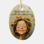 開花と喜び セラミックオーナメント (裏面)