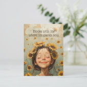 開花と喜び ポストカード (スタンド正面)