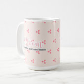 開花と心の自分の雑草コーヒーマグ コーヒーマグカップ (正面左)