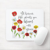 開花と恵み – ポピーの花 マウスパッド (マウス)