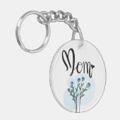 開花と成長のミニマリストキーチェーン キーホルダー (正面左)