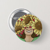 開花と成長 缶バッジ (正面&裏面)