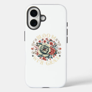 開花と猶予フローラデザイン iPhone 16ケース
