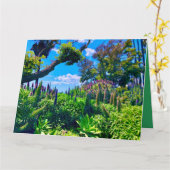 開花と緑 カード (黄色い花)