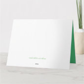 開花と緑 カード (裏面)