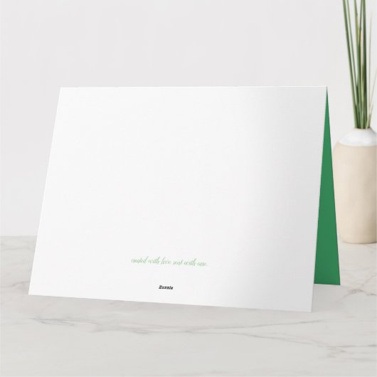 開花と緑 カード (裏面)