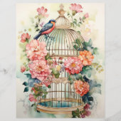 開花と蝶アハウンドスクラップブック紙 (正面)