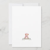 開花と蝶：歓迎ベビー招待状 招待状 (裏面)