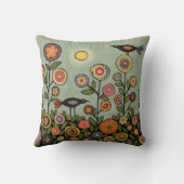 開花と鳥の装飾用クッション(3サイズ) クッション (裏面)