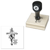 開花どこで神があなたを宗教的な十字架に植える ラバースタンプ (押印)