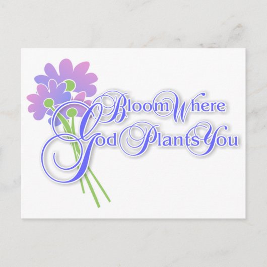 開花どこ神があなたを植える2 ポストカード (正面)