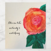 開花のような誰も見ていない ワインラベル (シングルラベル)