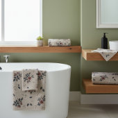 開花のエレガンス： 3ピースフローラタオルセット バスタオルセット