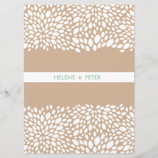 開花のカスタマイズ可能な結婚式 プログラム(Cashmere) プログラム