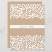 開花のカスタマイズ可能な結婚式 プログラム(Cashmere) プログラム (正面/裏面)