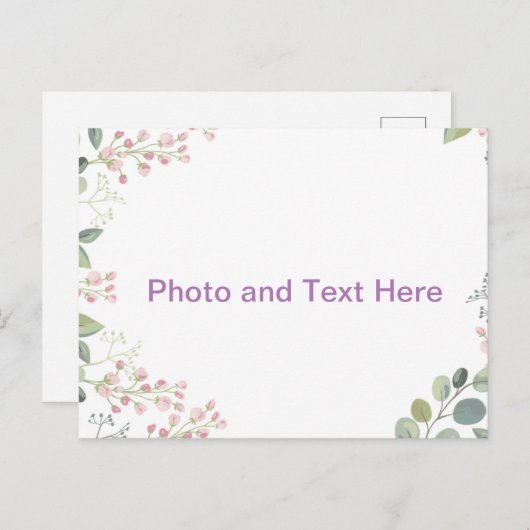 開花のカスタムデザイン ポストカード (正面/裏面)