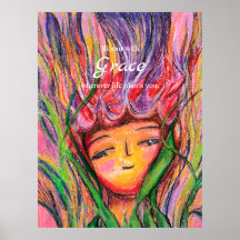 開花のグレース・アートのポスター