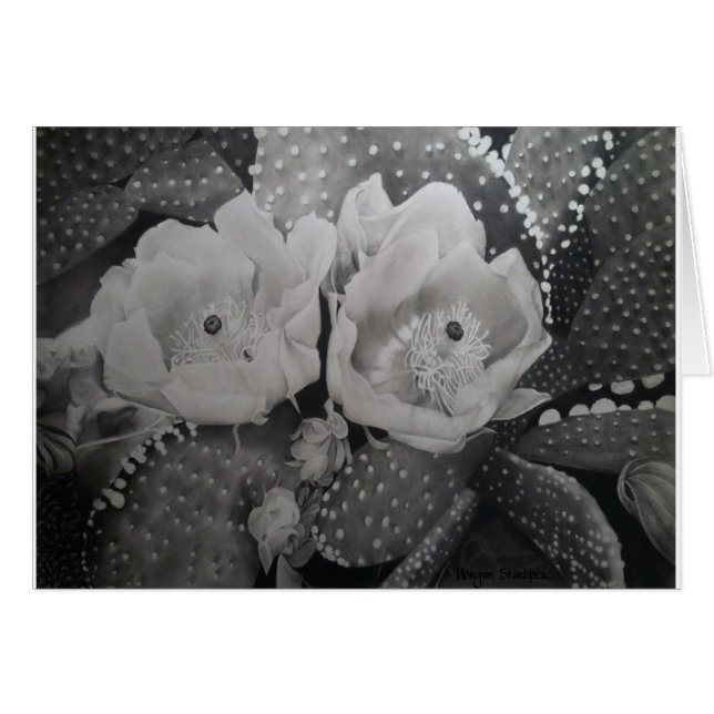 開花のサボテン (正面横)