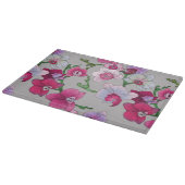 開花のピンクの蘭 カッティングボード (角)