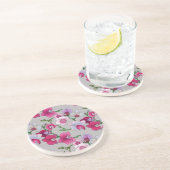 開花のピンクの蘭 コースター (側面)