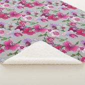 開花のピンクの蘭 シェルパブランケット (3/4)