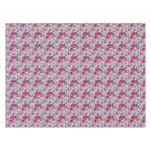 開花のピンクの蘭 テーブルクロス (正面(横))