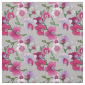 開花のピンクの蘭 ファブリック (見本)