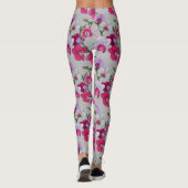 開花のピンクの蘭 レギンス (裏面)